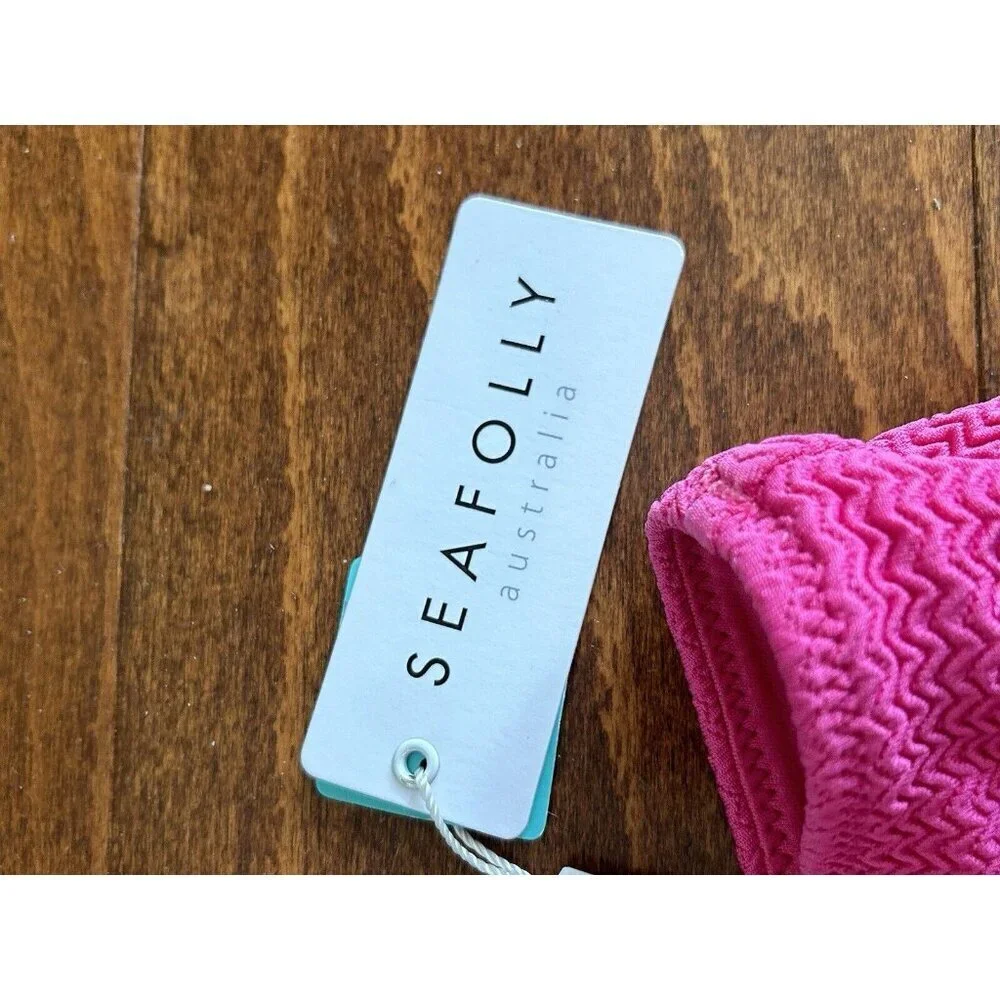 Seafolly Women's Pink Sea Dive High Waisted Bottom Swimwear AUS 10 /‎ US 6 NEW